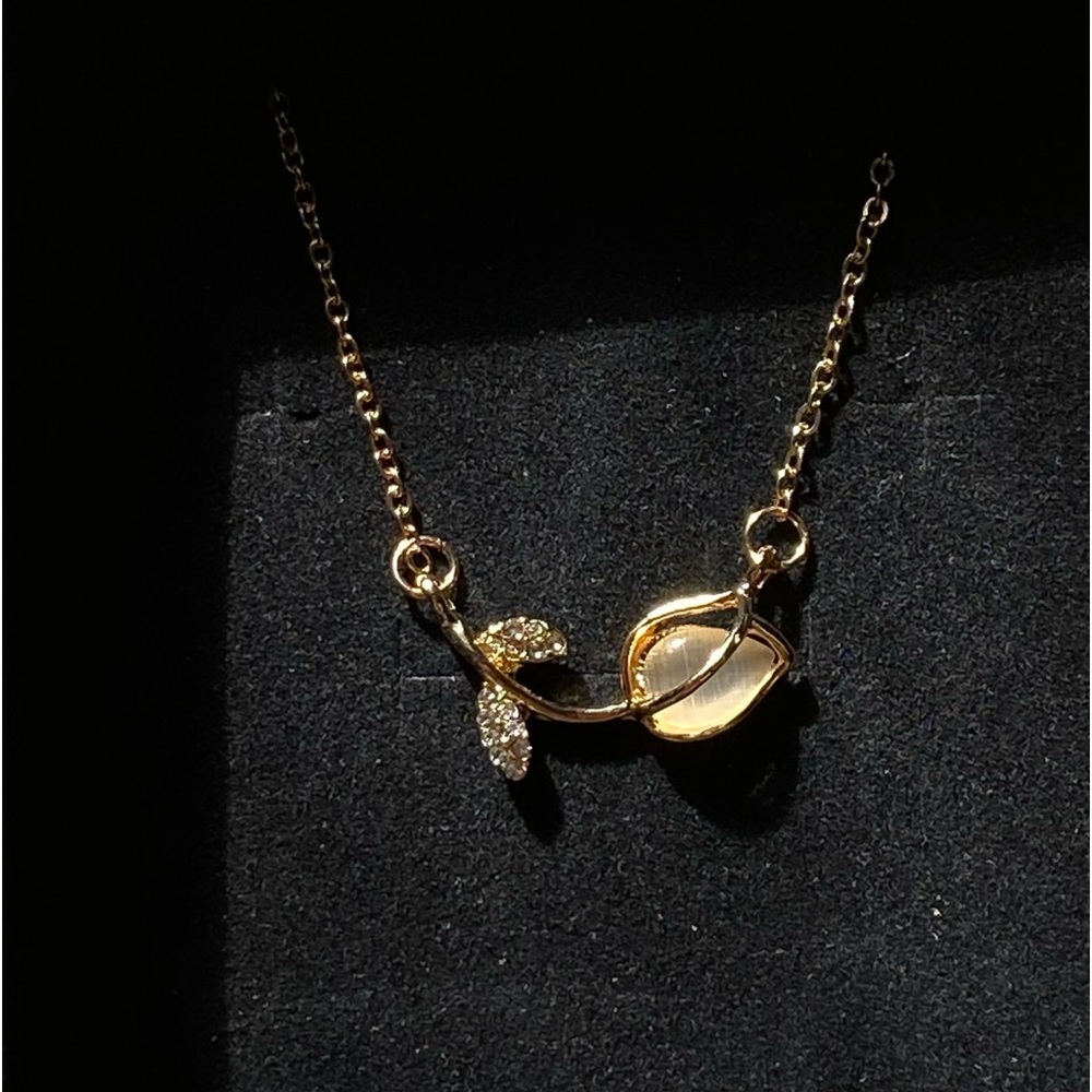 *NEW* | 14k plated rose and opal necklace - Picture 3 of 3